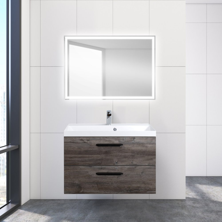 Комплект мебели BelBagno Aurora 80 pino pasadena (AURORA-800-2C-SO-PP+BB800/450-LV-MR-AST+8.1107.224192.0270+SPC-GRT-600-800-LED-BTN)