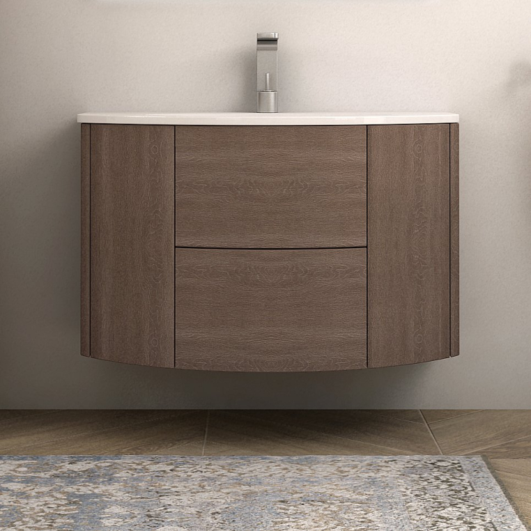 Тумба с раковиной Cezares Eden 90 rovere scuro (54423+82399)