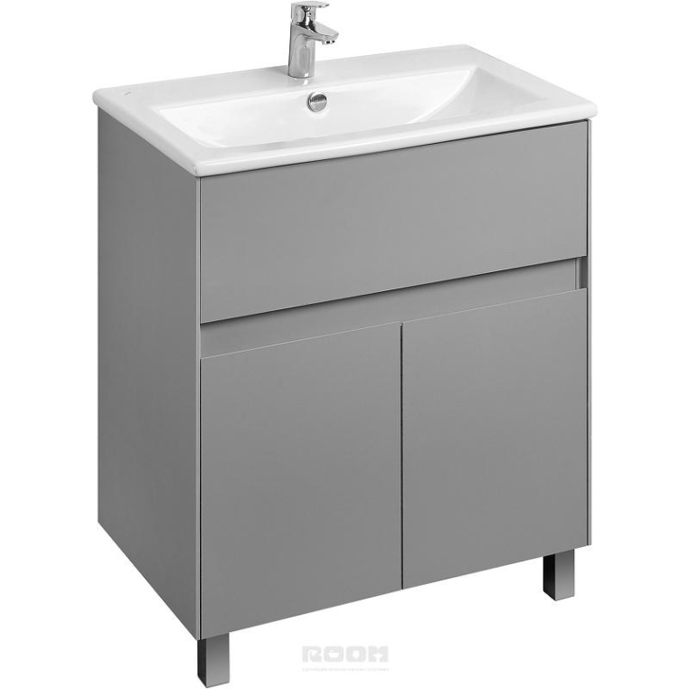 Тумба с раковиной Aquaton Форест 75 1A2783K0FR4D0 туманный серый