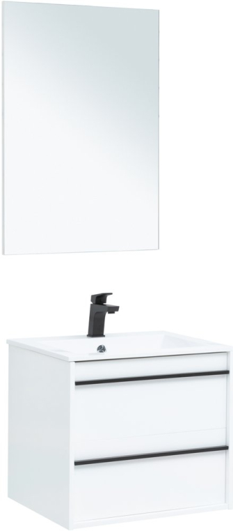 Комплект мебели Aquanet Lino 60 белый матовый (00253901+00270160+00253905)