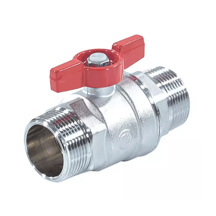 Кран шаровой латунь хром R253D Ду 20 Ру42 НР бабочка Giacomini R253X004