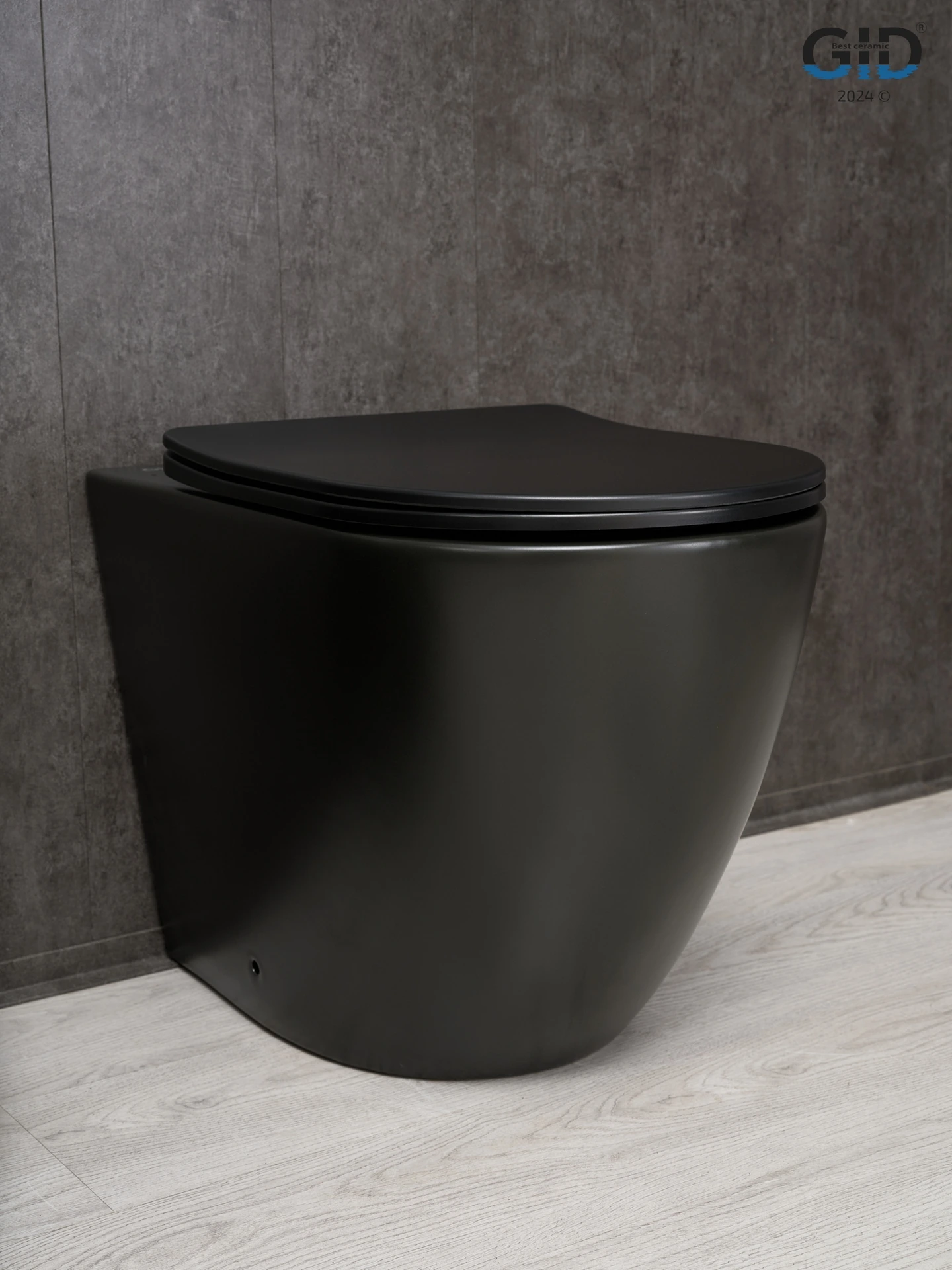 Унитаз приставной Gid TRS-269BM 62214Y черный матовый 56x36.5x42