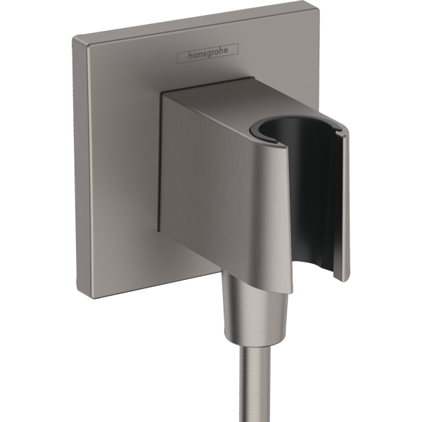 Шланговое подключение с держателем для душа Hansgrohe Fixfit E 26889340 черный хром