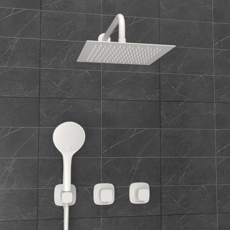 A9551.266.146.254.328.156.155  Встраиваемый комплект для душа с верхней душевой насадкой и лейкой