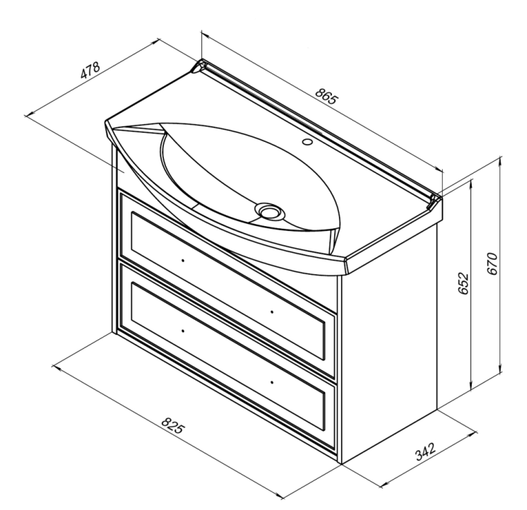 Тумба под раковину Aquanet Остин 85 дуб сонома 00252677