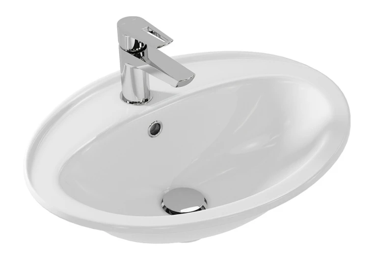 Раковина на столешницу Cersanit Calla 54 1 отв., белый, Сорт1 круглая (S-UM-Cl/1-w)