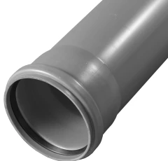 Труба PP-H с раструбом серая OPTIMA Дн 110х2,2 б/нап L=0,5м в/к VALFEX 211100050