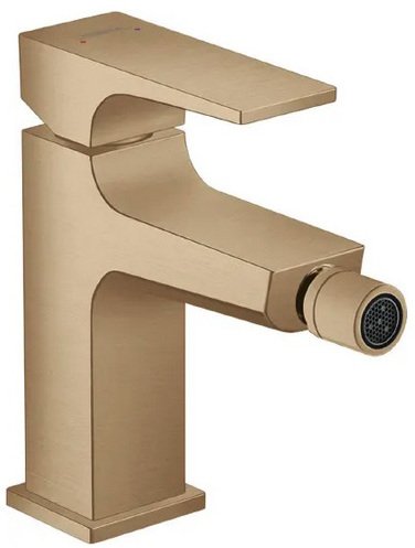 Смеситель для биде со сливным клапан Push-Open Hansgrohe Metropol 32520140 бронза