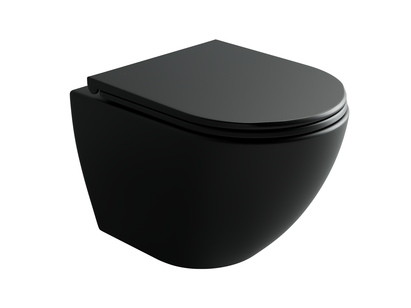 Подвесной унитаз Metropol Торнадо безободковый, глубокий смыв, с ультратонким сидением с микролифтом функцией быстрого снятия, с крепежом для полностью скрытого монтажа, цвет черный матовый