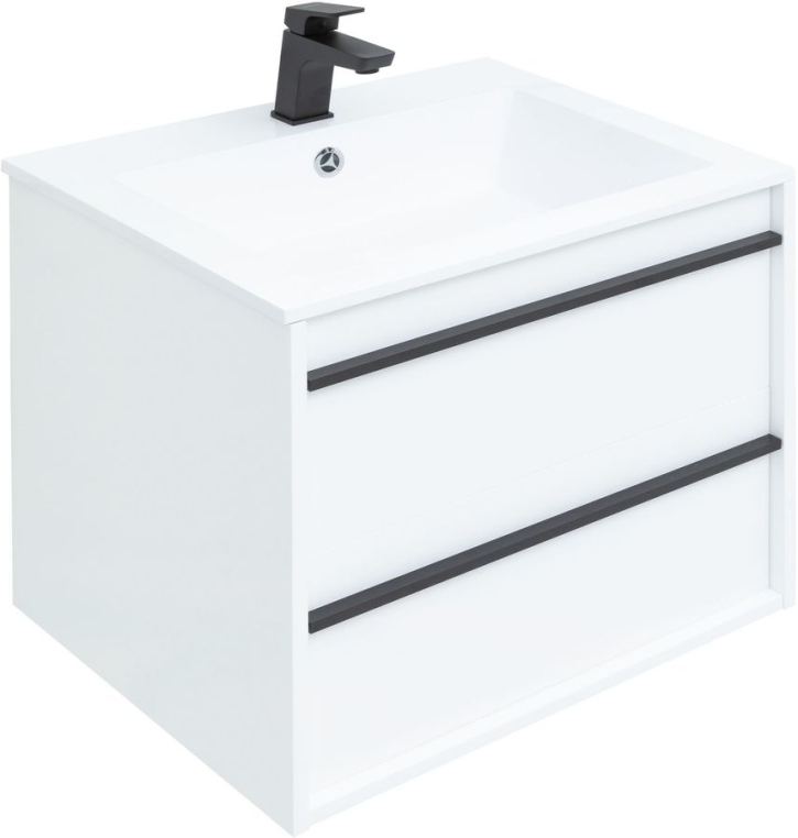 Тумба под раковину Aquanet Lino 60 00253901 белый матовый