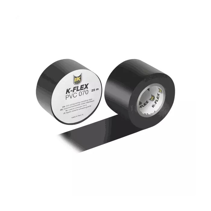 Лента ПВХ PVC AT 070 38мм х 25м черная самоклеящаяся K-flex 850CG020001
