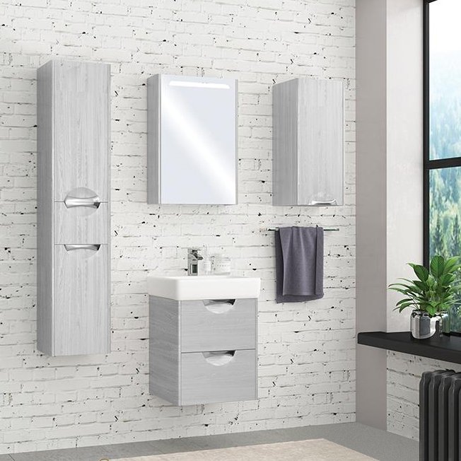 Комплект мебели Aquaton Сильва 50 дуб фьорд (1A2117K1SIW60+1A215502SIW6L)