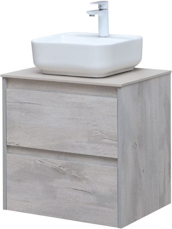 Тумба под раковину Aquanet Nova Lite 60 дуб белый (2 ящика) 00287874