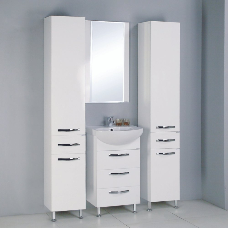 Комплект мебели Aquaton Ария Н 50 белая (1A1402K0AA010+1A140102AA010)