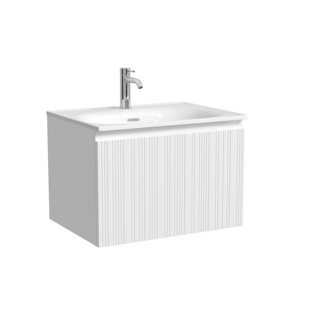 Тумба подвесная SANCOS Code 590х453х400, c одним  ящиком оснащенным доводчиками, цвет белый , арт. CD60W