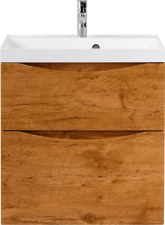 Тумба с раковиной BelBagno Marino H60 rovere nature (MARINO-H60-600-2C-SO-RN-P+BB600/450-LV-MR-AST)