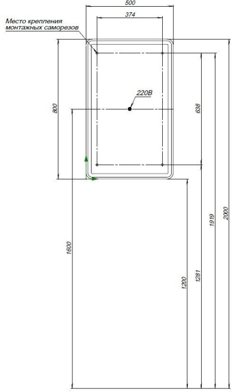 Зеркало-шкаф Aquanet Оптима 50 с LED подсветкой 00311859