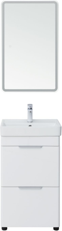 Тумба под раковину Aquanet Ирис new 50 белый глянец (2 ящика) 00310151