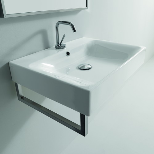 Раковина Kerasan Cento 60х45 см, 1 отв., подвесная/накладная, белый 353101*0