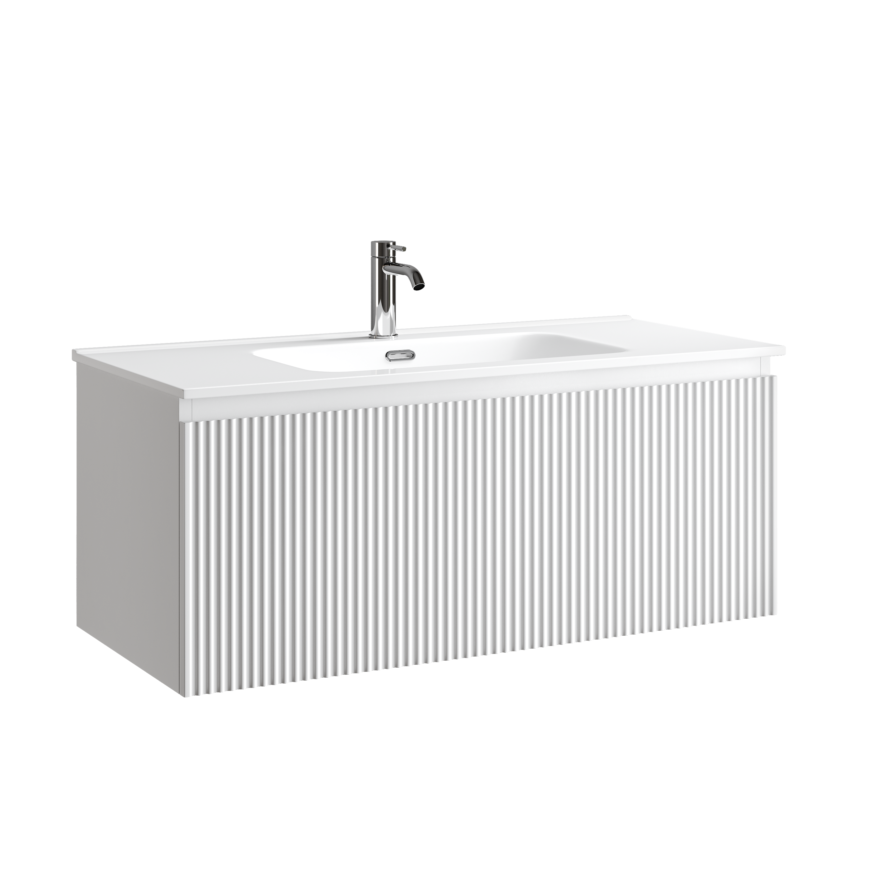 Тумба подвесная SANCOS Snob R 1.0 995х445х406, c одним ящиком оснащенным доводчиками, Bianco , арт.SNR1.0100W