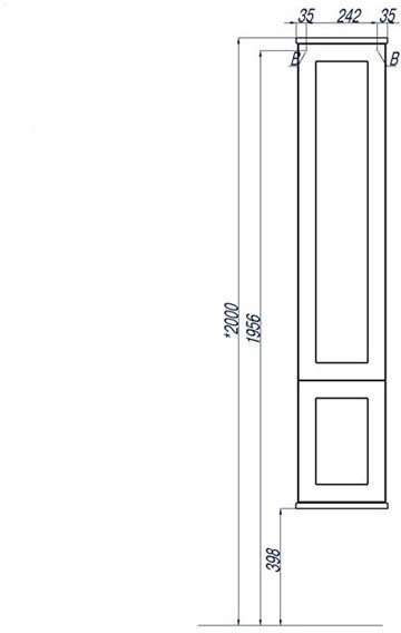 Шкаф-пенал Aquaton Леон (1A186503LBPS0) дуб белый