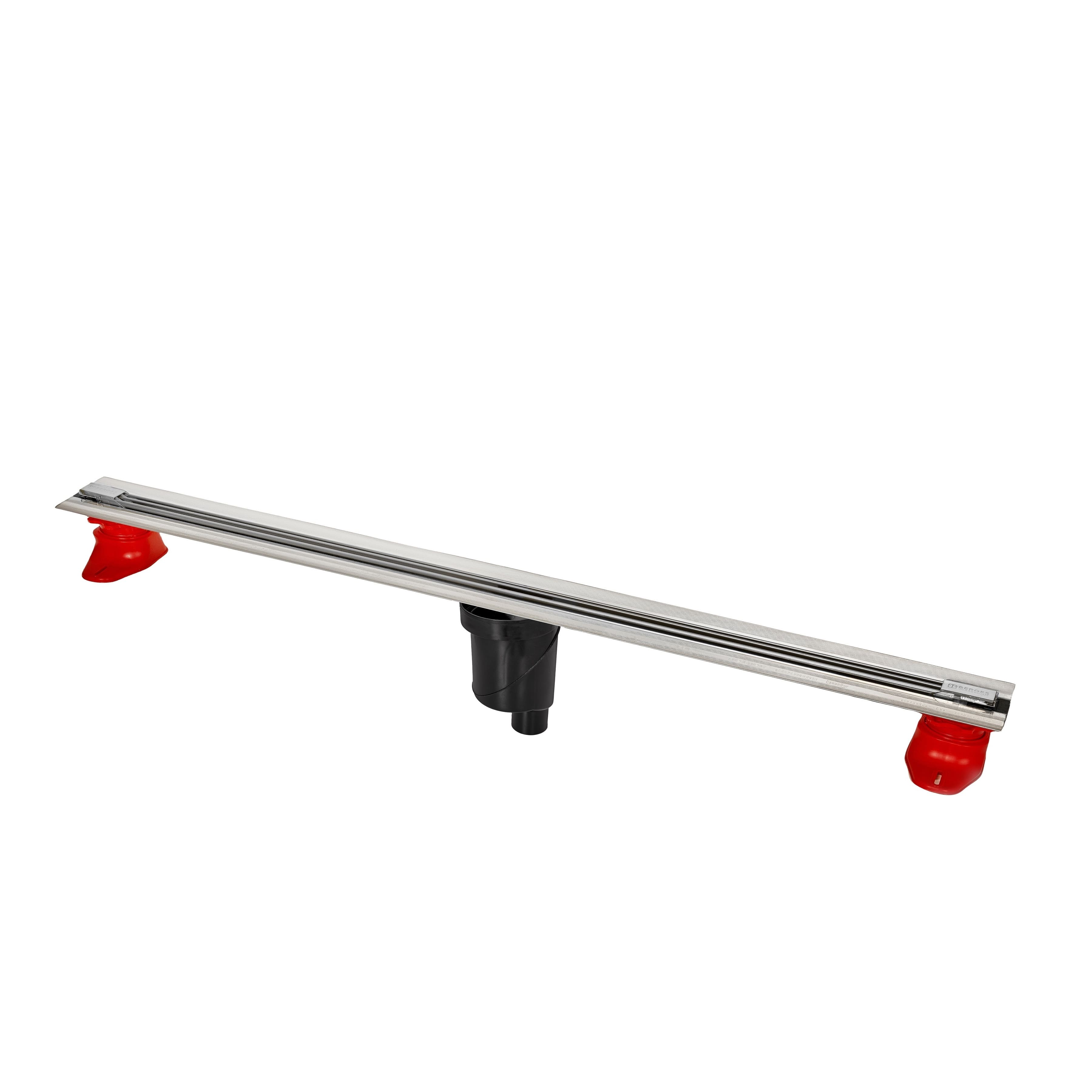 Желоб BERGES водосток SUPER Slim 1000, матовый хром, S-сифон D50/105 H50 вертикальный