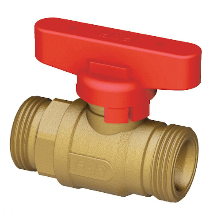 Кран шаровой Far 3/4” НН с красной ручкой (FS 3067 34R)