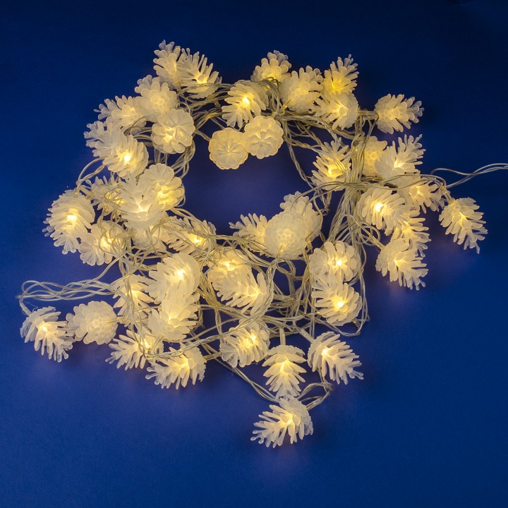Гирлянда Супернить Uniel ULD-S0500 ULD-S0500-050/DTA WARM WHITE IP20 PINE CONES