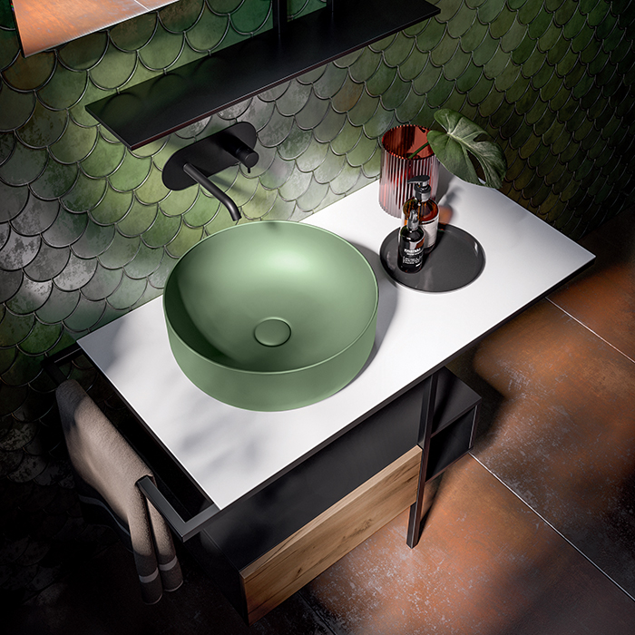Раковина-чаша Kerasan Nolita 40х15 см, Verde muschio 534410