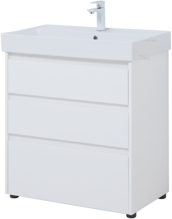 Тумба под раковину Aquanet Nova Lite 75 белый глянец (3 ящика) 00302472