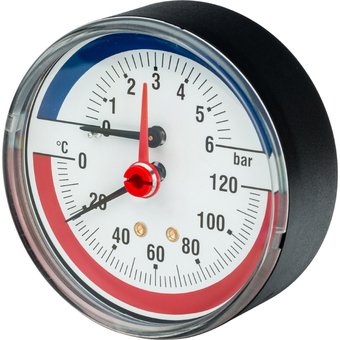 Термоманометр аксиальный Watts F+R818 10009464 DN 80 (0-4 бар)