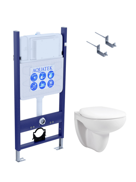 Унитаз с инсталляцией SET AQUATEK КАИР  KKI с сиденьем soft-close