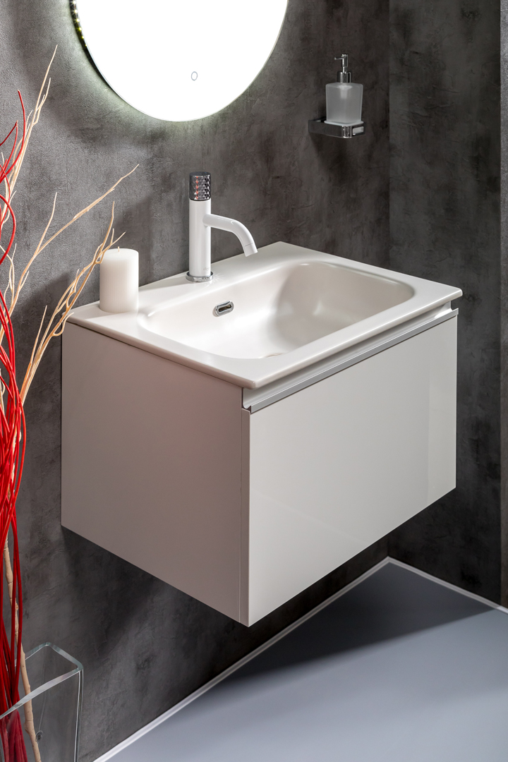 Столешница моноблок Vallessi 60 белая керамика