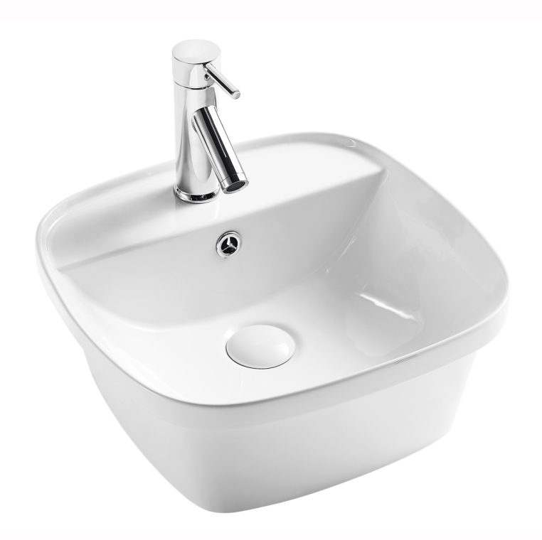 Раковина накладная D&K Quadro DT1510916 белая