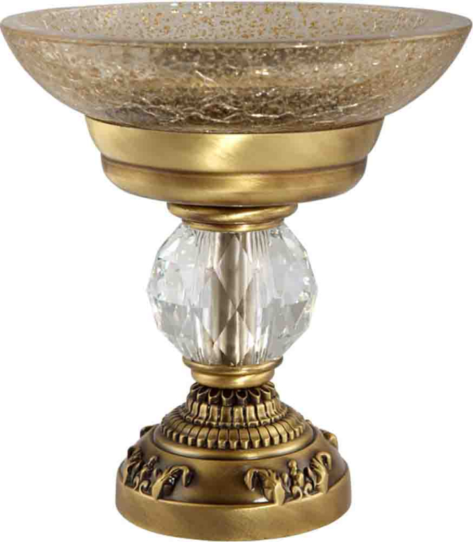 Mыльница настольная Migliore Cristalia 16759 стекло/бронза/Crystal