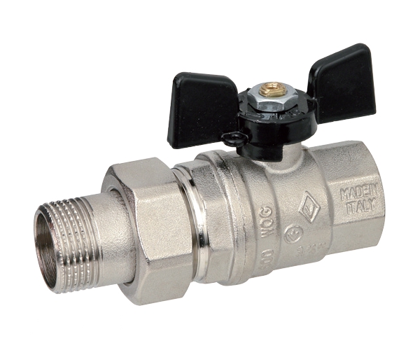 Кран шаровой Bugatti 1 1/4" с накидной гайкой (бабочка) серия Oregon 03220042 (03220042)