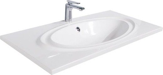 Раковина BelBagno Onda 100 см BB1000/500-LV-MR-OND