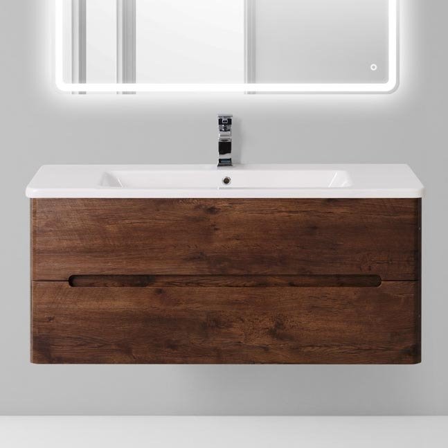 Тумба под раковину BelBagno Luxury 100 см LUXURY-1050-2C-SO-RW-P Rovere Moro