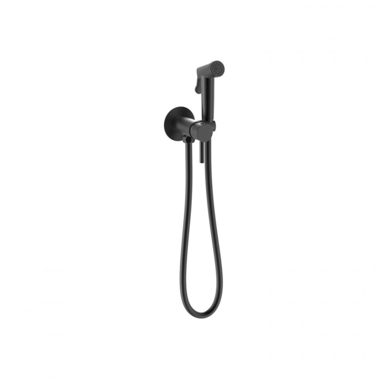 Смеситель с гигиеническим душем, черный Bravat D9151BW-ENG