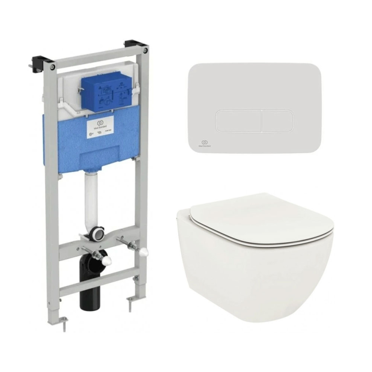 Подвесной унитаз с инсталляцией Ideal Standard T3868V1/123AC