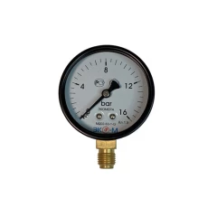 Манометр МД 02 радиальный Дк63мм 0-10 бар кл.1,5 G1/4" ЭКОМЕРА МД02-63-G-10-РИ