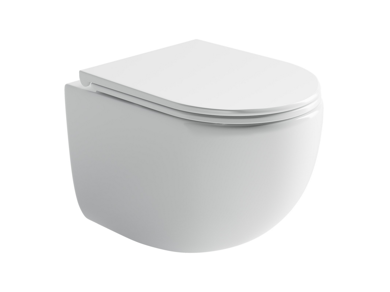 Подвесной унитаз UP безободковый, смыв Торнадо, с крепежом для полностью скрытого монтажа, ультратонким сидением с функцией быстрого снятия и крышкой с функцией плавного закрытия, цвет белый