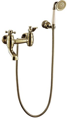 Смеситель для ванны с душем Timo Lina 7034/02Y антик