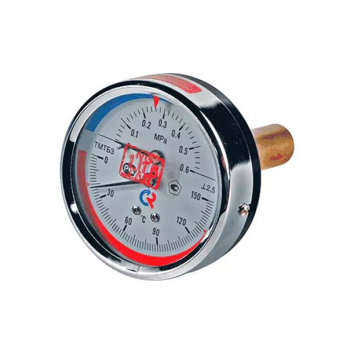 Термоманометр ТМТБ-31Т.1 осевой Дк80 0,6МПа L=46мм G1/2" 150С Росма 00000002295