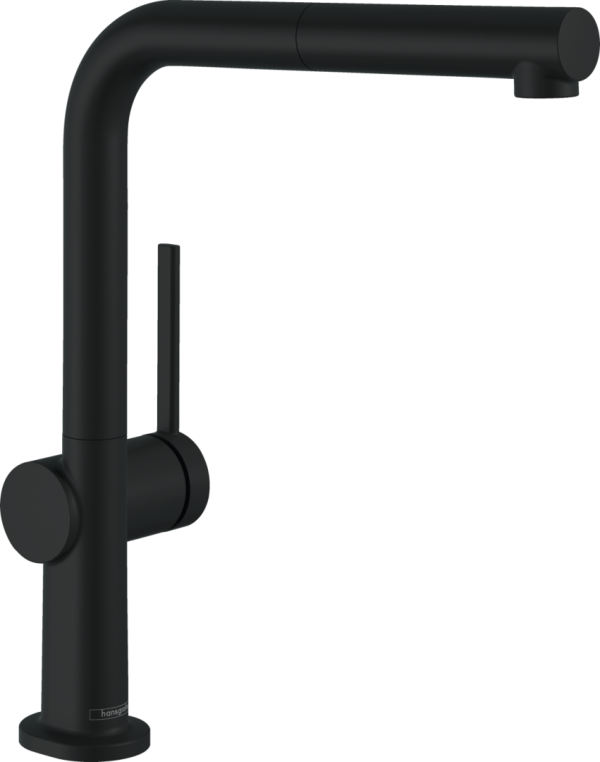 Смеситель для кухни Hansgrohe M54 Talis 270 с вытяжным душем матовый черный (72808670)