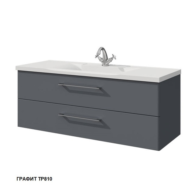 Тумба с раковиной Caprigo Accord 120 см графит 2215-TP810+GC18R 2215