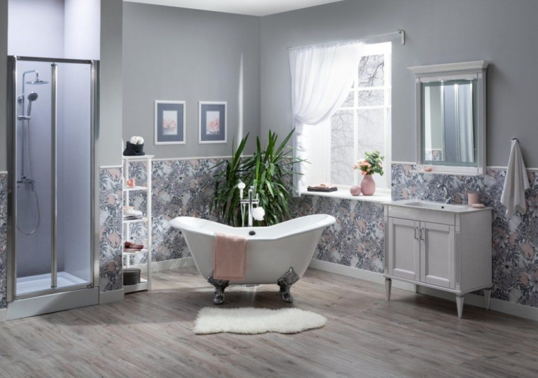 Комплект мебели для ванной Aquanet Селена 90 белый/серебро 00233126