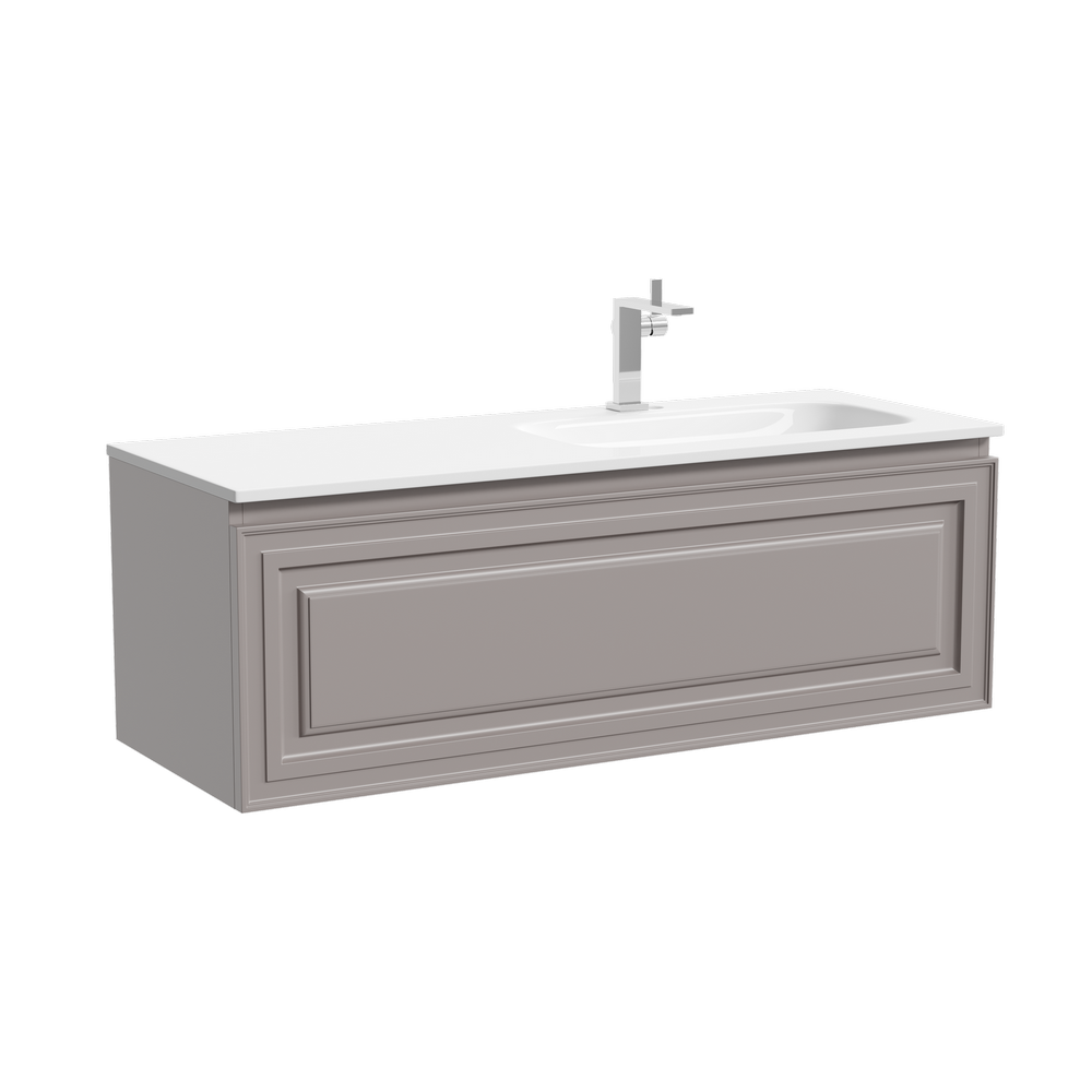 Тумба подвесная SANCOS Very  правая 1195х445х406, c одним  ящиком оснащенным доводчиками, Doha Soft , арт.VR120RSM