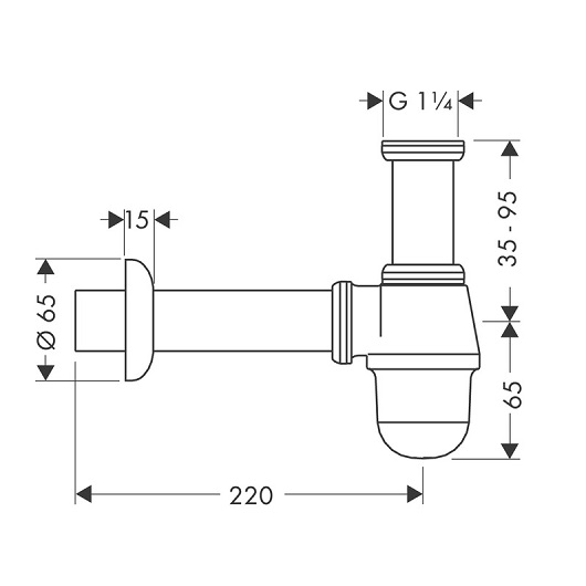 Сифон для биде Hansgrohe 55213000
