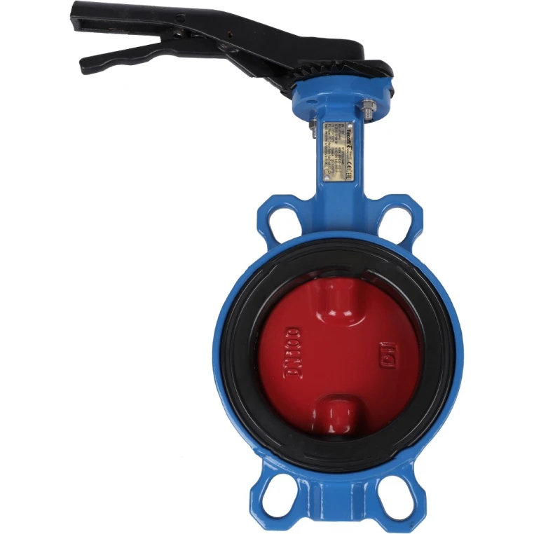 VPI4448-02EP0100 Tecofi Затвор дисковый поворотный межфланцевый Tecfly с ручкой, корпус и диск ковкий чугун, манжета EPDM, PN16, DN 100